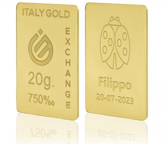 Sztabka Złota Biedronka szczęścia 18kt 20gr IGE GOLD
